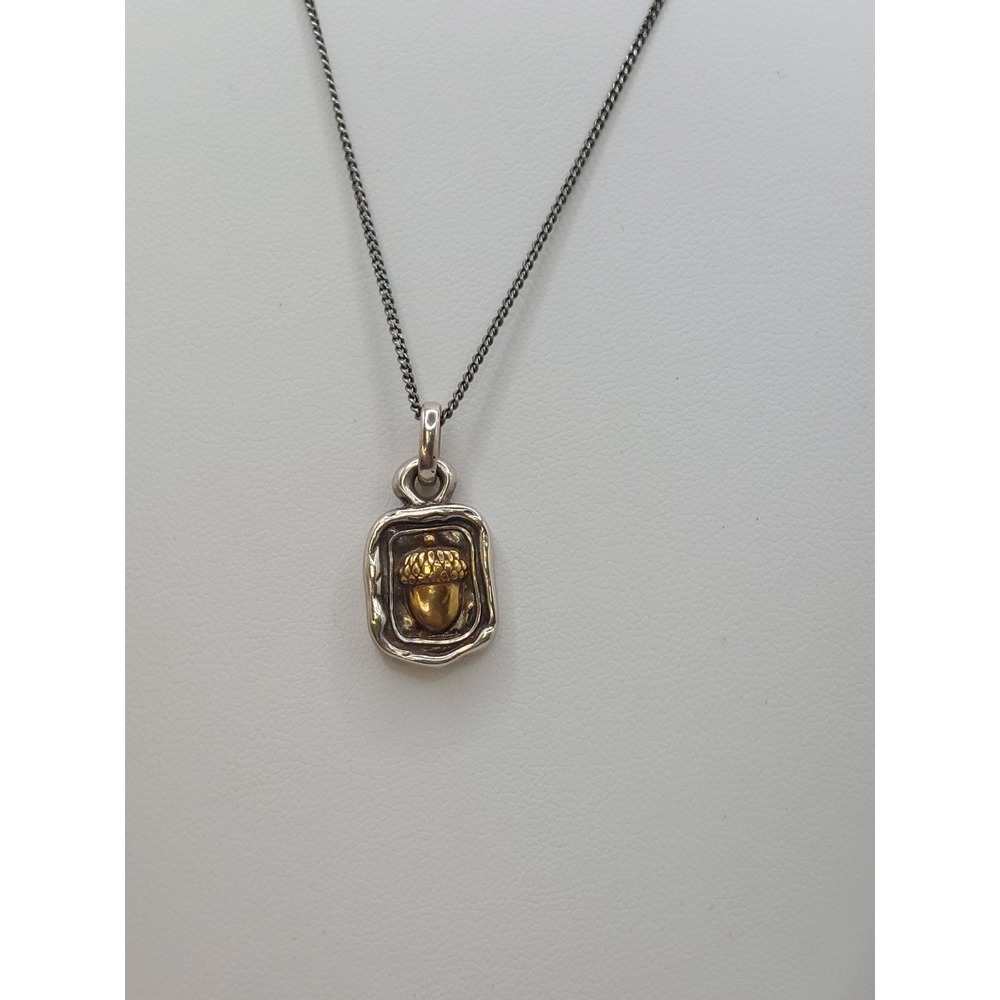 Brighton Necklace Ferrara VIRTUE ACORN Prosperity Pendant Two Tone Nature